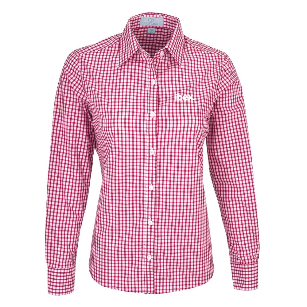 Ladies' Easy-Care Gingham Check Shirt primary image