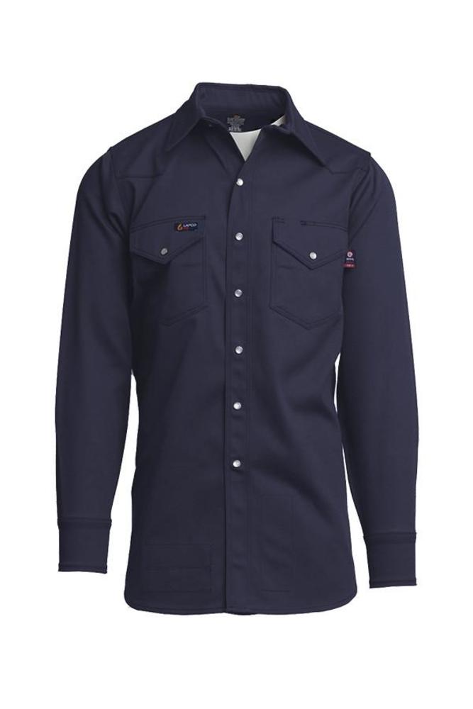 Lapco INNWS Flame Resistant Navy Blue Welding Shirt | Gulotta's Western ...