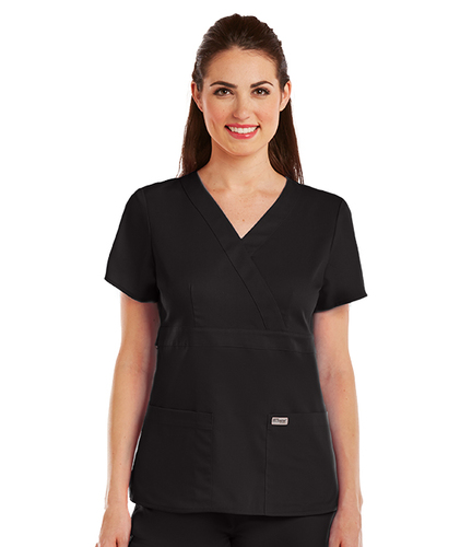 Grey's Anatomy 3 Pocket Mock Wrap Top image thumbnail