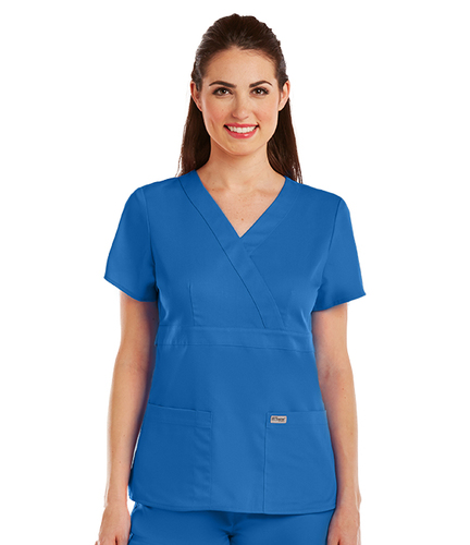 Grey's Anatomy 3 Pocket Mock Wrap Top image thumbnail