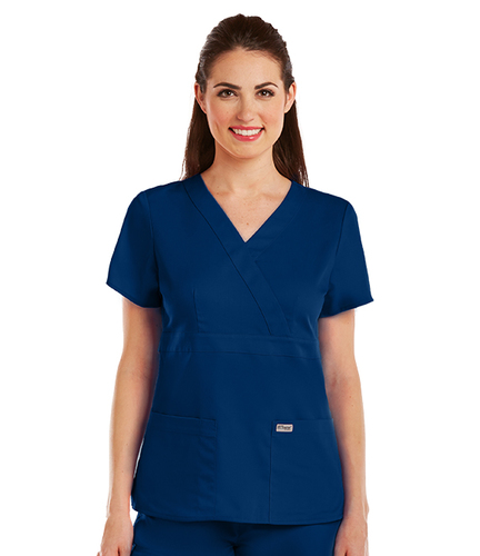 Grey's Anatomy 3 Pocket Mock Wrap Top image thumbnail
