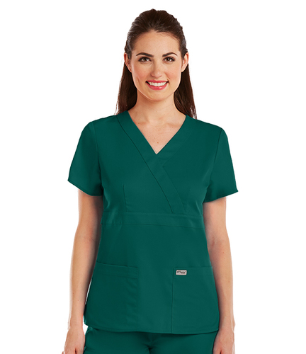 Grey's Anatomy 3 Pocket Mock Wrap Top image thumbnail