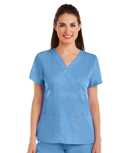 Grey's Anatomy 3 Pocket Mock Wrap Top image thumbnail