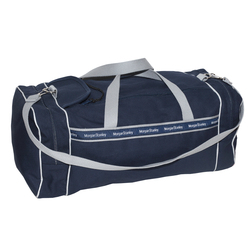 Image of Deluxe Duffle - Navy Canvas & Gray Webbing