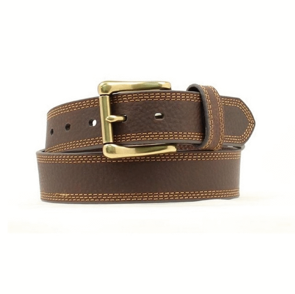 Mens Work Brown Triple Stitch Nocona Belt Co