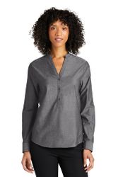 Image of Port Authority® Ladies Long Sleeve Chambray Easy Care Shirt