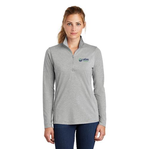 Ladies Tri-Blend Wicking 1/4-Zip  image thumbnail