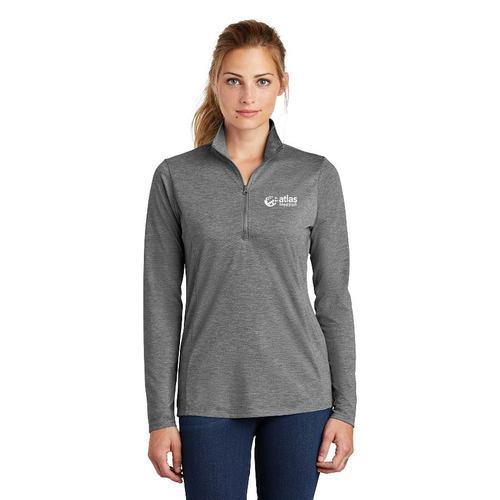 Ladies Tri-Blend Wicking 1/4-Zip  image thumbnail