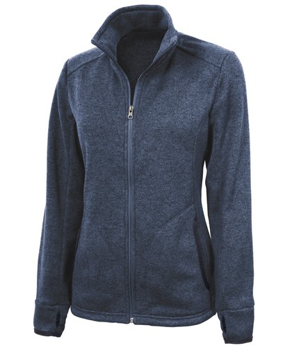 Charles River Ladies Heathered Fleece Jacket image thumbnail