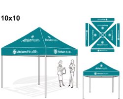 Image of 10 ft. Teal Tent with Frame