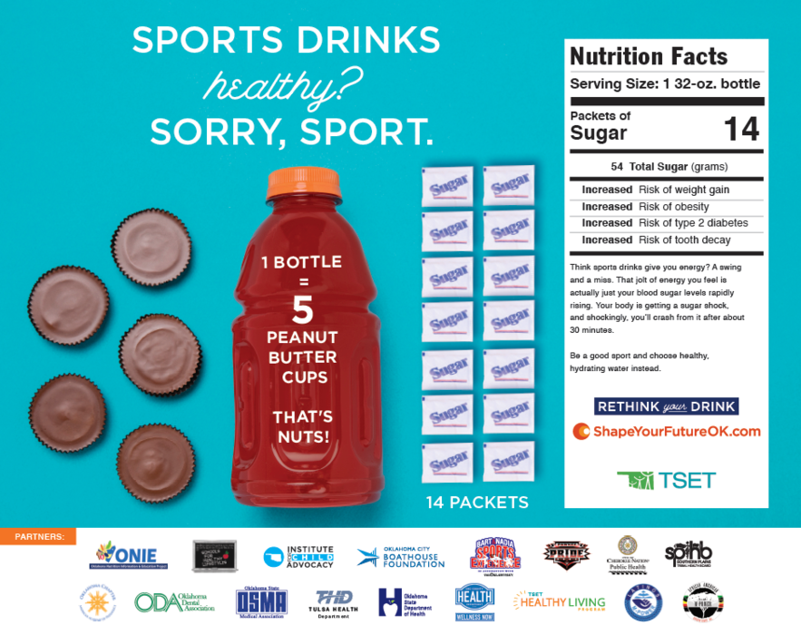 19" x 24" Rethink Your Drink Poster Sports Drinks (Limit 5) TSET