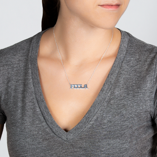 Silver FCCLA Nameplate Necklace  image thumbnail