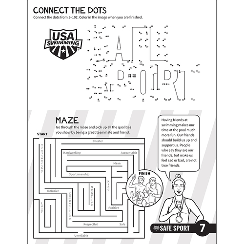 Safe Sport Coloring Book – Ages 5-11 – 10/PK image thumbnail
