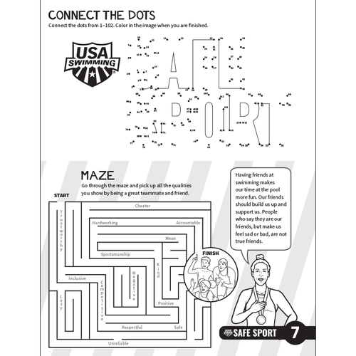 Safe Sport Coloring Book – Ages 12-18 – 10/PK image thumbnail