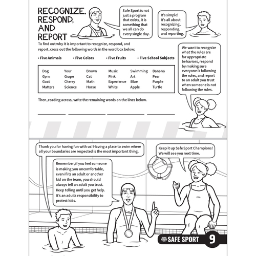Safe Sport Coloring Book – Ages 12-18 – 10/PK image thumbnail