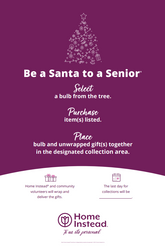 Image of Be a Santa to a Senior Hat Poster - Bundle of 10