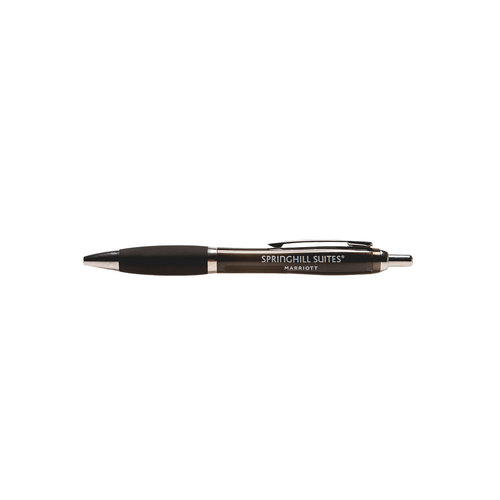 Transparent Peacock Blue & Black Curvaceous Pens image thumbnail