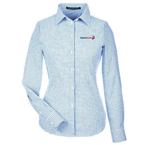 D&J Ladies' Micro Windowpane Shirt image thumbnail