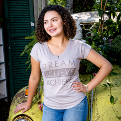 Image of Dream Believe Achieve V-Neck Tee