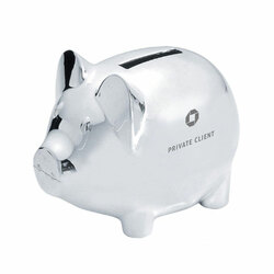 Image of Silver-Plated Piggy Bank (CPC logo)