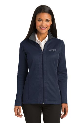 Port Authority Vertical Ladies Texture Full-Zip Jacket image thumbnail