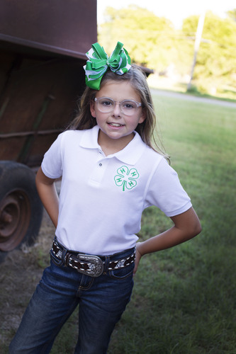 Youth 4-H Classic White Polo • XS-XL image thumbnail