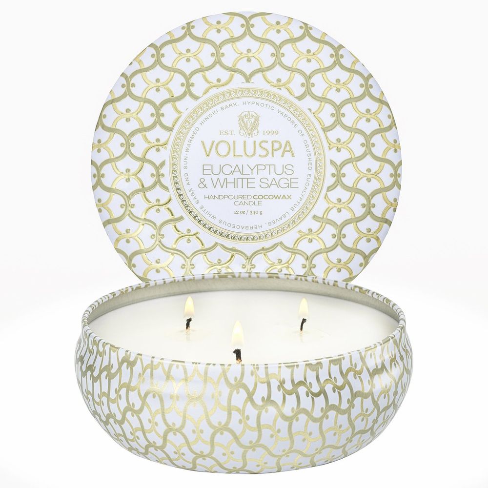 Voluspa 3 Wick Candle in Decorative Tin primary image