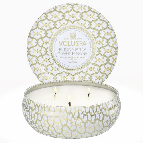 Voluspa 3 Wick Candle in Decorative Tin image thumbnail