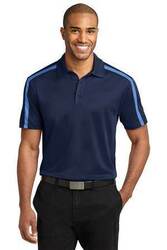 Image of Port Authority Silk Touch Performance Colorblock Stripe Polo. K547