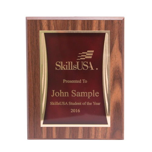 Red/Gold Brass Plated Plaque image thumbnail