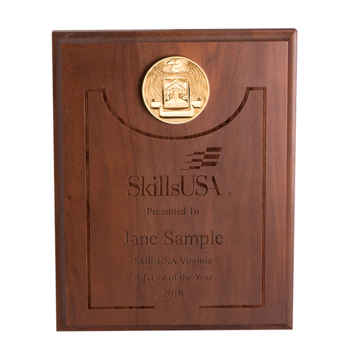 Walnut Plaque with Medallion image thumbnail