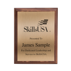 Image of Medium Walnut Finish Plaque