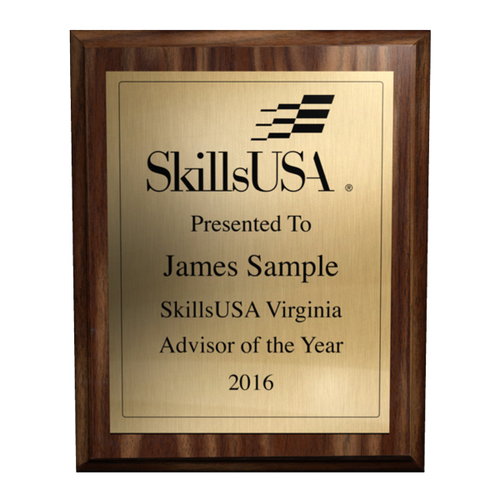 Large Walnut Finish Plaque image thumbnail