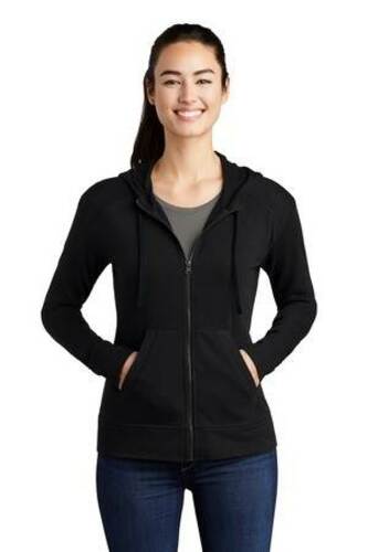 Sport-Tek Ladies PosiCharge Tri-Blend Wicking Fleece Full-Zip Hooded Jacket LST293 image thumbnail