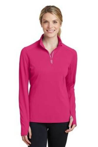 Sport-Tek Ladies Sport-Wick Textured 1/4-Zip Pullover. LST860 image thumbnail