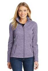 Image of Port Authority Ladies Digi Stripe Fleece Jacket. L231