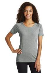 Image of Sport-Tek Ladies PosiCharge Tri-Blend Wicking Scoop Neck Raglan Tee. LST400