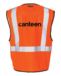 Image of Orange Safety Vest with Canteen Logo