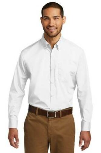 Port Authority Long Sleeve Carefree Poplin Shirt. W100 image thumbnail