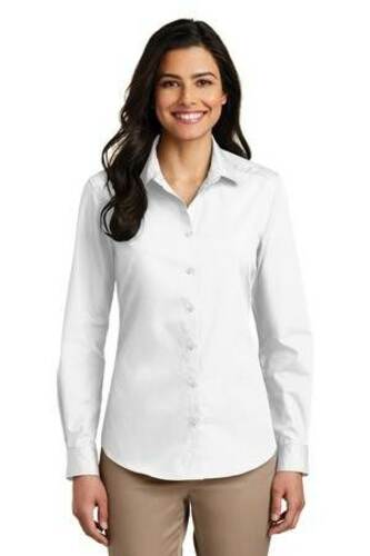 Port Authority Ladies Long Sleeve Carefree Poplin Shirt. LW100 image thumbnail
