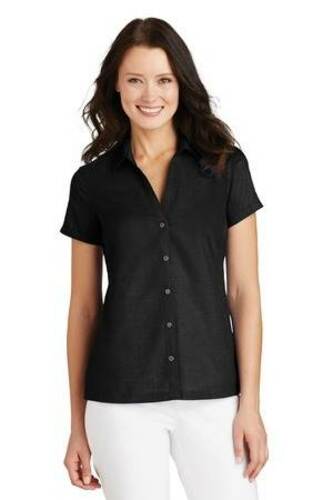 Port Authority Ladies Textured Camp Shirt. L662 image thumbnail