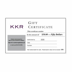 Image of $50 E-Gift Certificate