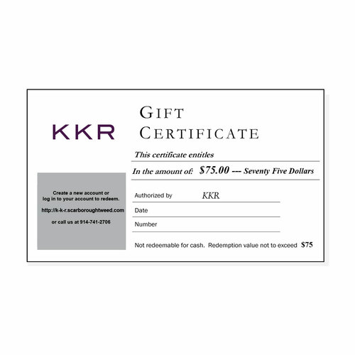 $75 E-Gift Certificate  image thumbnail