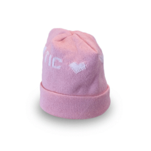 USA Made Knit Baby Cap - Pink image thumbnail