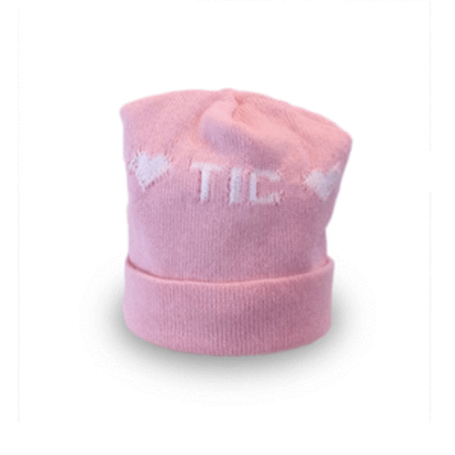 USA Made Knit Baby Cap - Pink image thumbnail