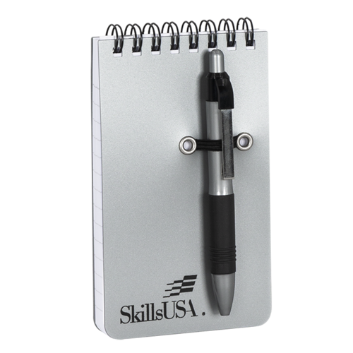 PeeWee Memo Book & Pen Set - Silver image thumbnail