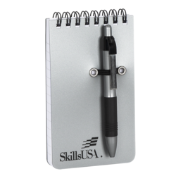 Image of PeeWee Memo Book & Pen Set - Silver