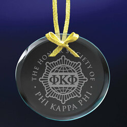 Image of Etched Glass Holiday Ornament