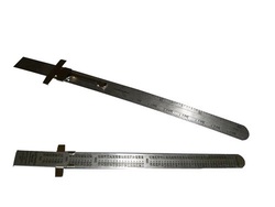 Image of Custom Metal Pocket Ruler w/ decimal chart