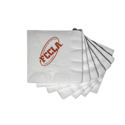 Image of White Beverage Napkins